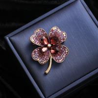 ラインス トーン亜鉛合金のブローチ, 亜鉛合金, ファッションジュエリー & 女性用 & ライン石のある, 無色, Brooch 売り手 パソコン