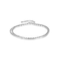 Мода ювелирные изделия anklet, 925 пробы, с 1.18inch наполнитель цепи, Двойной слой & ювелирные изделия моды & Женский, длина:Приблизительно 7.87 дюймовый, продается PC