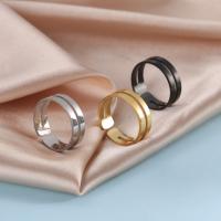 Edelstahl Fingerring, 304 Edelstahl, plattiert, Modeschmuck & unisex, keine, width:6.4mm,thickness:1mm, verkauft von PC