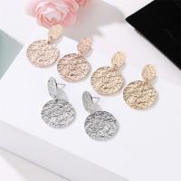 Zinc Alloy Drop Earring, Round, plated, fashion jewelry & for woman 