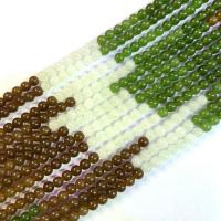 Single Gemstone Beads, Jade, Round, polished, DIY Approx 38 cm 