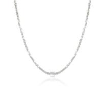 Collar de la joyería de plata esterlina, Plata de ley 925, con 1.97inch extender cadena, para mujer, longitud:aproximado 15.74 Inch, Vendido por UD