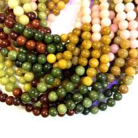 Single Gemstone Beads, Jade, Round, DIY Approx 38 cm 