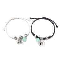 aleación de zinc Pulsera, con Cordón de cera & cordón poliéster & resina, Araña, chapado, 2 piezas & unisexo & Joyería de Halloween, más colores para la opción, longitud:aproximado 6.3-9 Inch, Vendido por Set