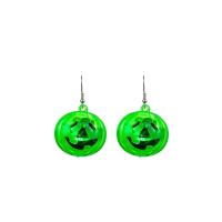 resina Pendientes con Colgantes, Calabaza, con luz LED & Joyería de Halloween & para mujer, más colores para la opción, 50mm, Vendido por Par