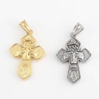 Stainless Steel Cross Pendants, 316L Stainless Steel, Vacuum Ion Plating, fashion jewelry & DIY nickel, lead & cadmium free 