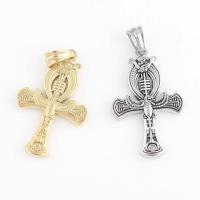 Stainless Steel Cross Pendants, 316L Stainless Steel, Vacuum Ion Plating, fashion jewelry & DIY nickel, lead & cadmium free 