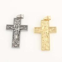 Stainless Steel Cross Pendants, 316L Stainless Steel, Vacuum Ion Plating, fashion jewelry & DIY nickel, lead & cadmium free 