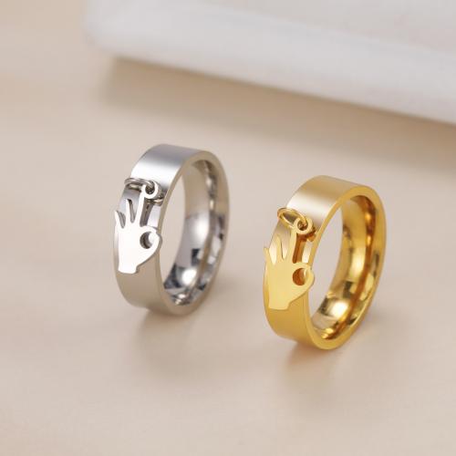 Edelstahl Fingerring, 304 Edelstahl, plattiert, Modeschmuck & unisex & verschiedene Größen vorhanden, keine, width:5.9mm, verkauft von PC