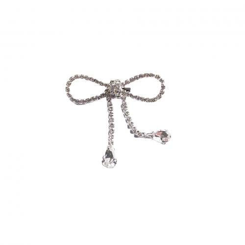 Rhinestone Zinc Alloy Brooch & for woman & with rhinestone 