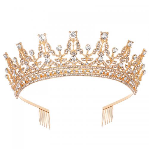 Bridal Tiaras, Zinc Alloy, plated, fashion jewelry & for woman & with rhinestone 