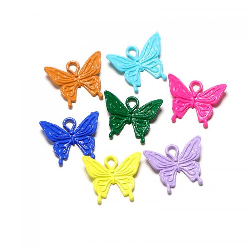 Zinc Alloy Animal Pendants, Butterfly, stoving varnish, DIY 