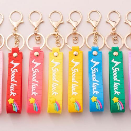 Plastic Key Chain, Soft PVC, portable & DIY 