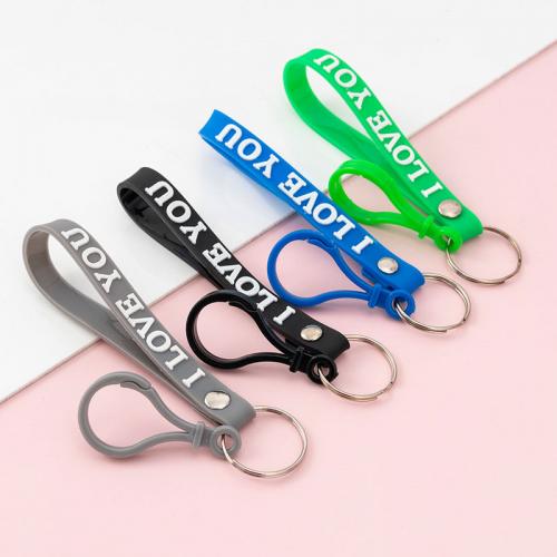 Plastic Key Chain, Soft PVC, with Iron, portable & DIY cm 