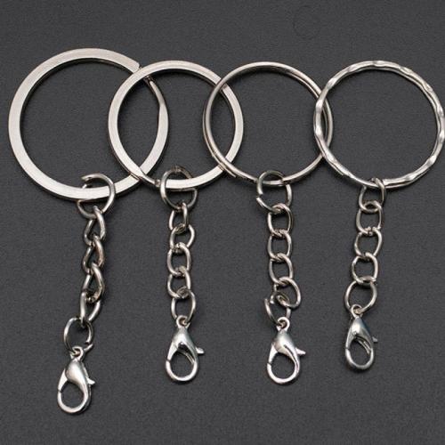 Zinc Alloy Key Clasp, with Iron, nickel plated, DIY  6-7.2cm 