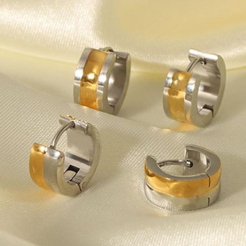 Stainless Steel Huggie Hoop Earring, 304 Stainless Steel, Vacuum Ion Plating, fashion jewelry & for woman 