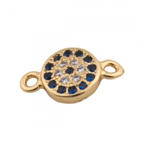 Cubic Zirconia Micro Pave Brass Connector, high quality plated, DIY & micro pave cubic zirconia Approx 1mm 