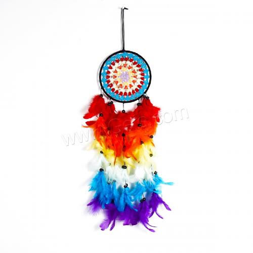 Mode Dreamcatcher, plume, avec Canne & Nylon & fer, pour la maison et le bureau, multicolore, 560mm, Vendu par PC