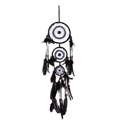 Mode Dreamcatcher, plume, avec Canne & Nylon & fer, fait à la main, pour la maison et le bureau & motif de mauvais œil, plus de couleurs à choisir, 680mm, Vendu par PC