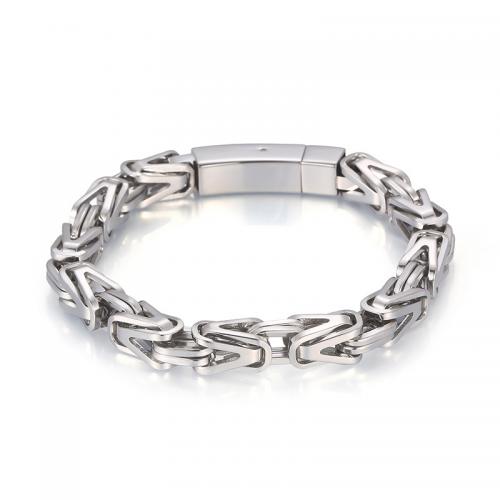 Stainless Steel Chain Bracelets, 304 Stainless Steel, Vacuum Ion Plating, fashion jewelry & for man mm cm 