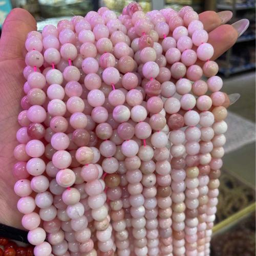 Opal Beads, Pink Opal, Round, DIY pink Approx 38 cm 