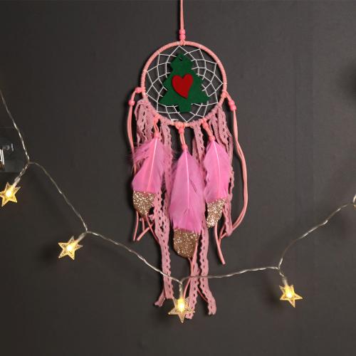 Mode Dreamcatcher, plume, avec lacet & fer, fait à la main, pour la maison et le bureau, plus de couleurs à choisir, 470mm, Vendu par PC