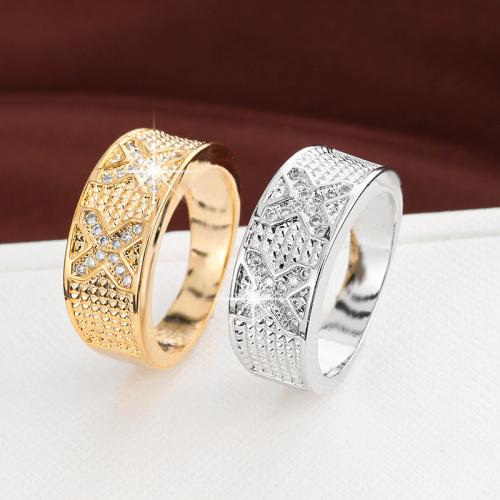 Cubic Zirconia Micro Pave Brass Finger Ring, plated, Unisex & micro pave cubic zirconia 