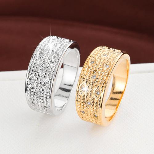 Cubic Zirconia Micro Pave Brass Finger Ring, plated & micro pave cubic zirconia & for woman 