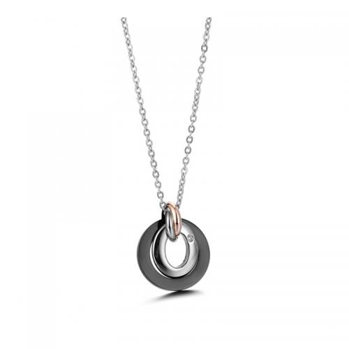 Cubic Zirconia Stainless Steel Necklace, 304 Stainless Steel, polished, Unisex & micro pave cubic zirconia 