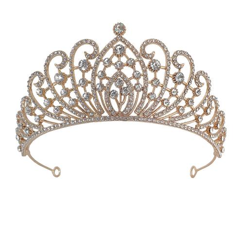 Braut Diademe, Zinklegierung, plattiert, Modeschmuck & für Frau & mit Strass, keine, verkauft von PC