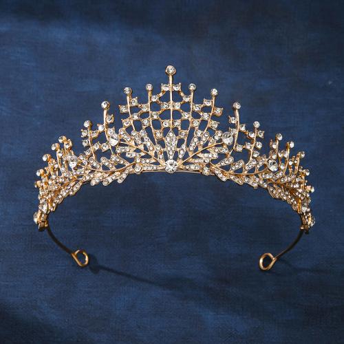 Braut Diademe, Zinklegierung, plattiert, Modeschmuck & für Frau & mit Strass, keine, 140x145x55mm, verkauft von PC