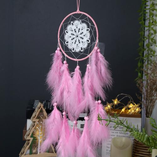 Mode Dreamcatcher, plume, avec Nylon & fer, fait à la main, pour la maison et le bureau, plus de couleurs à choisir, 550mm, Vendu par PC