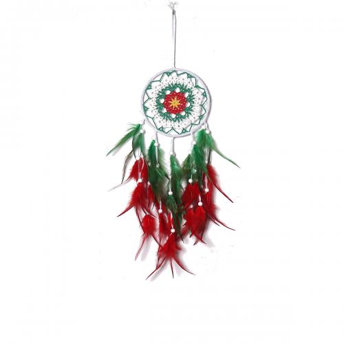 Mode Dreamcatcher, plume, avec Canne & Nylon & fer, fait à la main, pour la maison et le bureau, couleurs mélangées, 500mm, Vendu par PC