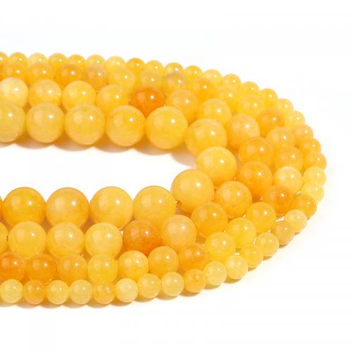 Gemstone Beads, Round, DIY yellow Approx 38 cm 