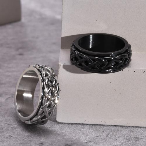 Edelstahl Fingerring, 304 Edelstahl, plattiert, Modeschmuck & verschiedene Größen vorhanden & für den Menschen, keine, Wide:8mm, verkauft von PC