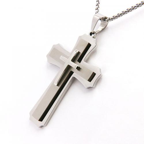 Stainless Steel Cross Pendants, 304 Stainless Steel, polished, DIY 