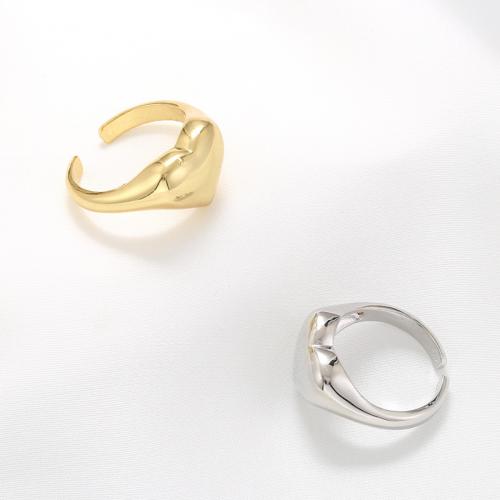 Brass Finger Ring, Heart, plated, fashion jewelry & for woman [