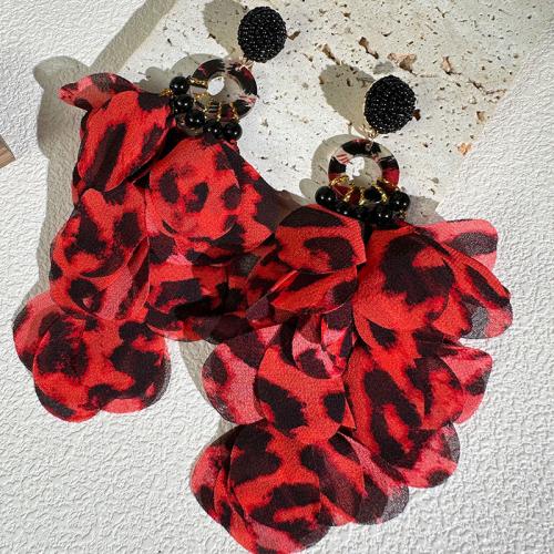 Fashion Create Jewelry Earring, Acetate, with Glass Beads & Cloth & Zinc Alloy, fashion jewelry 