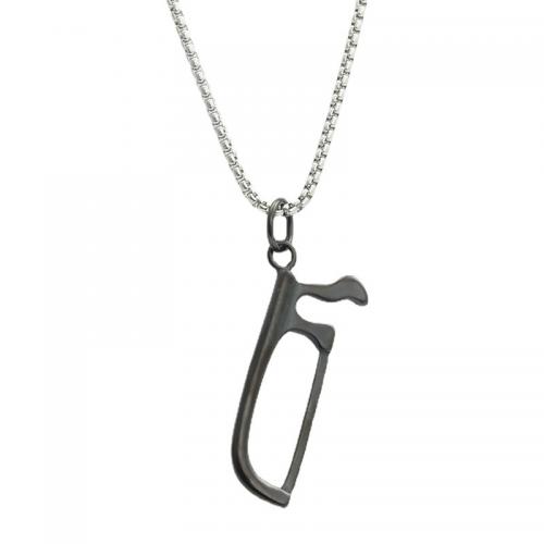 Edelstahl Schmuck Halskette, 304 Edelstahl, poliert, unisex & verschiedene Stile für Wahl, keine, The pendant is 52mm high and 24mm wide, Länge:ca. 60 cm, verkauft von PC