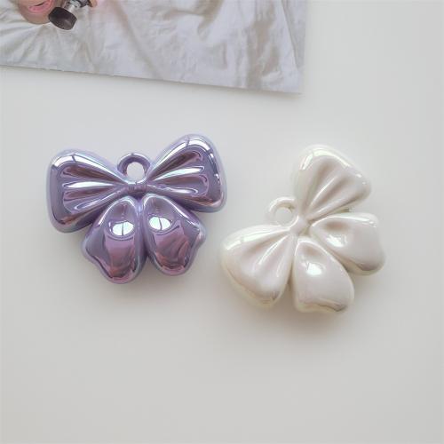 Plating Acrylic Beads, Bowknot, DIY 44.5mm [