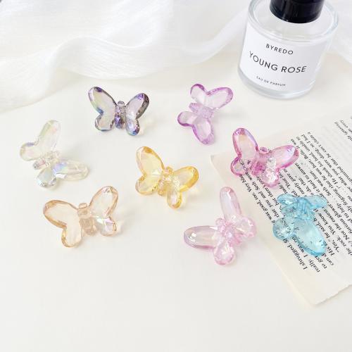 Transparent Acrylic Beads, Butterfly, DIY [