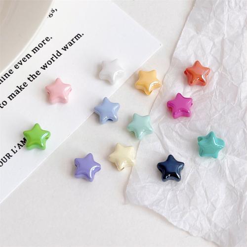 Plating Acrylic Beads, Star, UV plating, DIY 9mm [