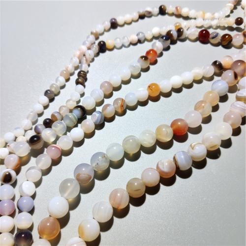 Natural Lace Agate Beads, Round, DIY mixed colors Approx 36-38 cm 