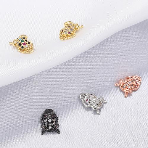 Rhinestone Brass Pendants, Toad, fashion jewelry & with rhinestone 