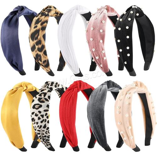 Hair Bands, Cloth, with Plastic Pearl, fashion jewelry 