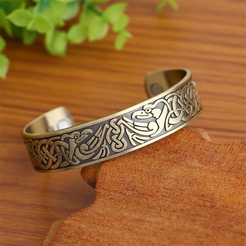 Brass Cuff Bangle, plated, vintage & fashion jewelry & for woman [