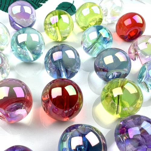 Plating Acrylic Beads, DIY, mixed colors, 17mm 