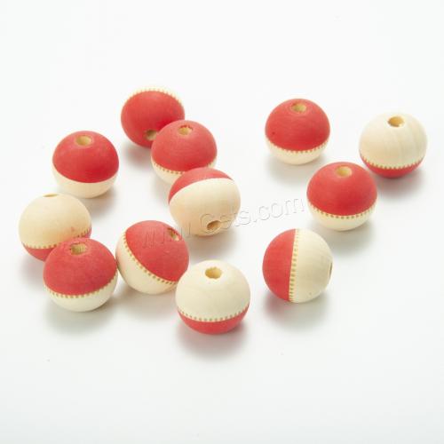 Painted Wood Beads, Schima Superba, Round, DIY 18-19mm 