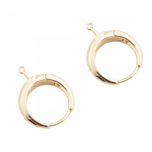 Brass Hoop Earring Components, real gold plated, DIY, golden Approx 1mm 