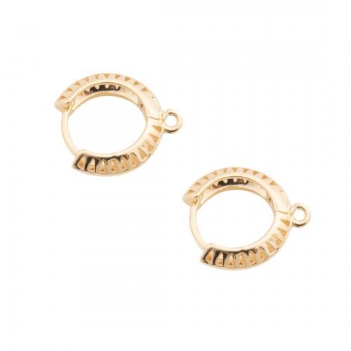 Brass Hoop Earring Components, real gold plated, DIY, golden Approx 1.5mm 